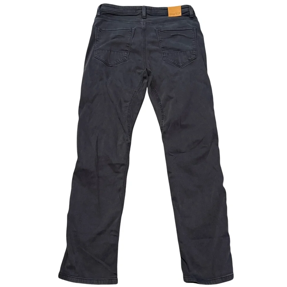 DU/ER No Sweat Pant Straight Fit Charcoal Gray Performance Trousers 32x32